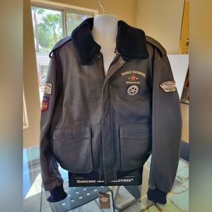 Harley-Davidson Men's Aviator Style Leather Jacket 2XL